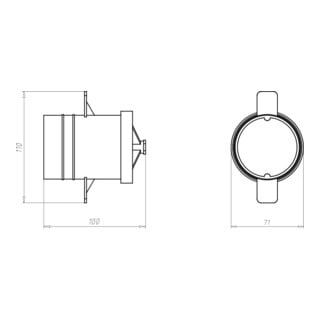KAISER Boîte d'encastrement plate 1247-01 100 mm
