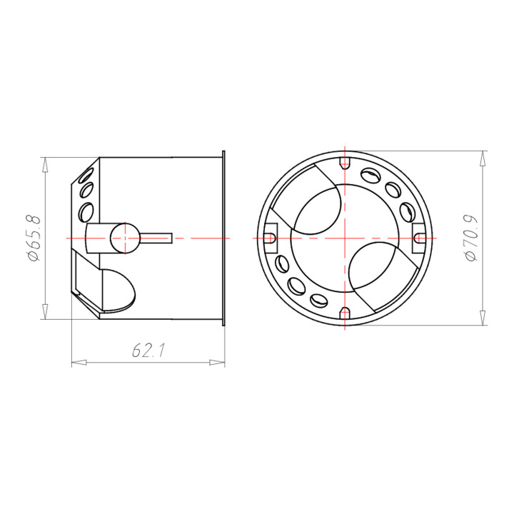 Kaiser Boîtier de raccordement profondeur 62 mm 9264-12
