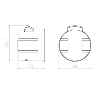 KAISER Boîtier encastrable ThermoX-LED 9320-20 86 × 70 mm
