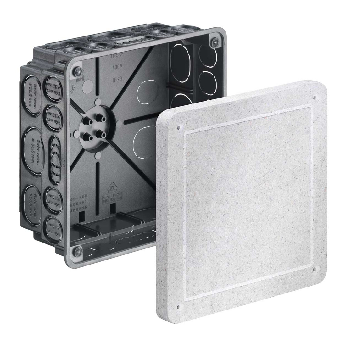 Kaiser Boîtier encastrable UP 159x159x90mm 1096-22