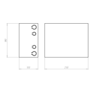 KAISER Brandschutzgehäuse FlamoX EI30 EB-Leuchten+LS 9435-04 240 x 190 x 100mm halogenfrei