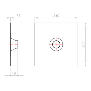 KAISER Collier de conduit 9059-51 230 x 230 mm
