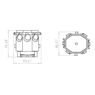 KAISER Decken-Verbindungsdose 1265-12 Ø 35mm 2-tlg.