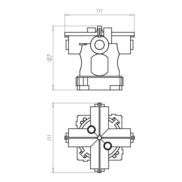 Kaiser Decken-Verbindungsdose 99mm, Auslass 60mm 1245-63