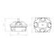 Kaiser Deckendose 45° Auslass D=60mm 1249-11