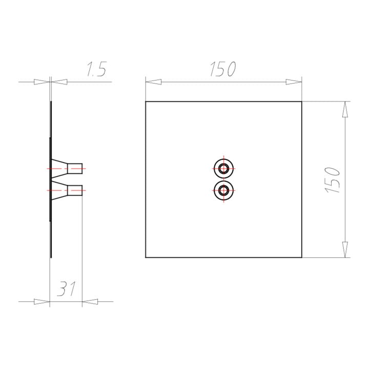 Kaiser Doppelkabelmanschette D=8-11mm 9059-47