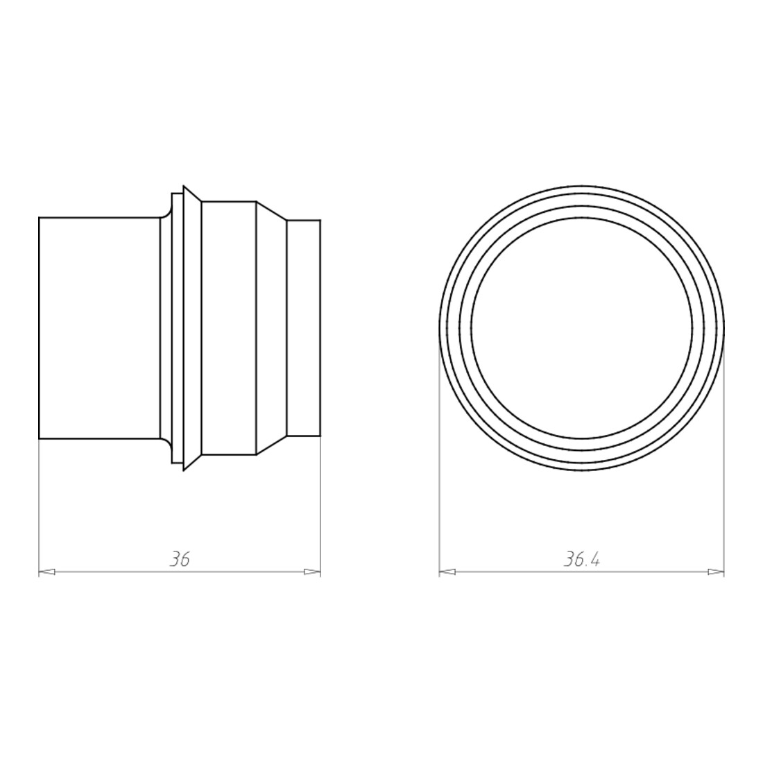 Kaiser Douille pour tube DIN EN 25 1204-34