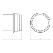 Kaiser Douille pour tube DIN EN 32 1204-29-3