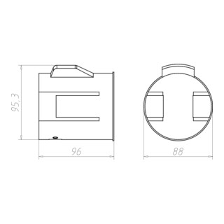 KAISER Einbaugehäuse ThermoX-LED 86 x 95mm 9320-21