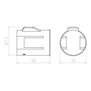 Kaiser Einbaugehäuse ThermoX-LED D 74 x 95mm 9320-11-3