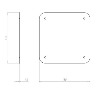 KAISER Feuchtraumdeckel 9909.03 130 x 130 x 4mm