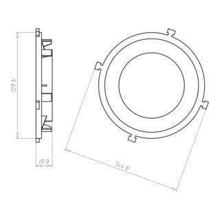 KAISER Frontteil HaloX 100 DA 80 für Ortbeton 1281-03