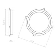 Kaiser Frontteil HaloX 100 DA vario f. O-Beton 1281-11-3