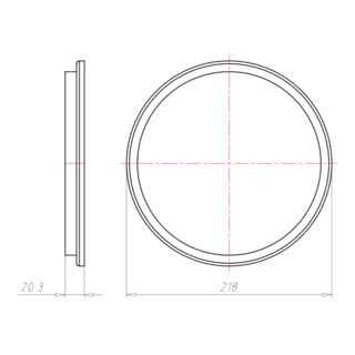 KAISER Frontteil HaloX 180 universell bis 180mm 1282-11