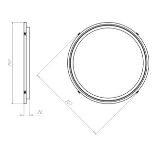 KAISER Frontteil HaloX 250 1283-10 bis 250mm Einbaudurchmesser