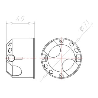 KAISER Gerätedose O-range ECON63 luftdicht 49mm halogenfrei