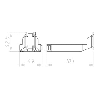 KAISER Set d'ailes système 1211-00 103 x 49 x 36 mm, 2 pièces