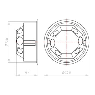 KAISER Verbindungsdose 9073-01 Ø 120mm 65mm tief