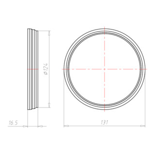 KAISER Verlängerungsring 1281-21 Einbauhöhe 10mm