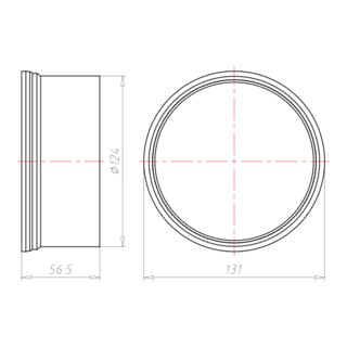 KAISER Verlängerungsring 1281-50 Einbauhöhe 50mm