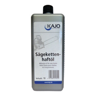 Kajo Huile pour chaîne de scie 1l en bouteille doseuse empêche gouttes et décollement