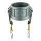 Kamlok Partie écrou Type DC DN125, Capuchon, Aluminium-1