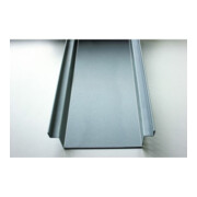 Kantfuchs Entwässerungsrinne Pro Style, Wasserrinne (geschlossen), MAGNELIS Stahl RAL-9006, 1000 x 150 x 50mm