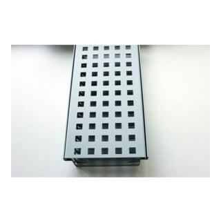 Kantfuchs24 Entwässerungsrinne PRO Style, Wasserrinne + Trittblech, MAGNELIS Stahl RAL9006, 1000 x 150 x 50mm