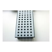 Kantfuchs Entwässerungsrinne PRO Style, Wasserrinne + Trittblech, MAGNELIS Stahl RAL9006, 1000 x 150 x 50mm