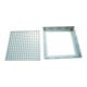Kantfuchs24 Terrassenrost Pro Style, Auffangwanne + Trittblech, MAGNELIS Stahl RAL9006, 400 x 400 x 50mm