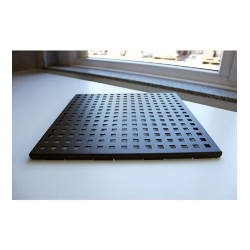 Kantfuchs24 Terrassenrost PRO Style, Trittblech, MAGNELIS Stahl RAL7016, 400 x 400 x 10mm