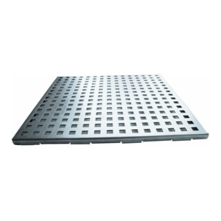 Kantfuchs24 Terrassenrost PRO Style, Trittblech, MAGNELIS Stahl RAL9006, 400 x 400 x 10mm