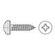 Kappenkopf-Blechschraube VG 3,9x25 Edelstahl A2 blank PH