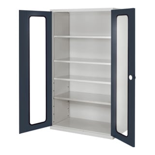 Kappes Großvolumenschrank RasterPlan RAL 7035/7016 Sichtfenster Ausstattung 1