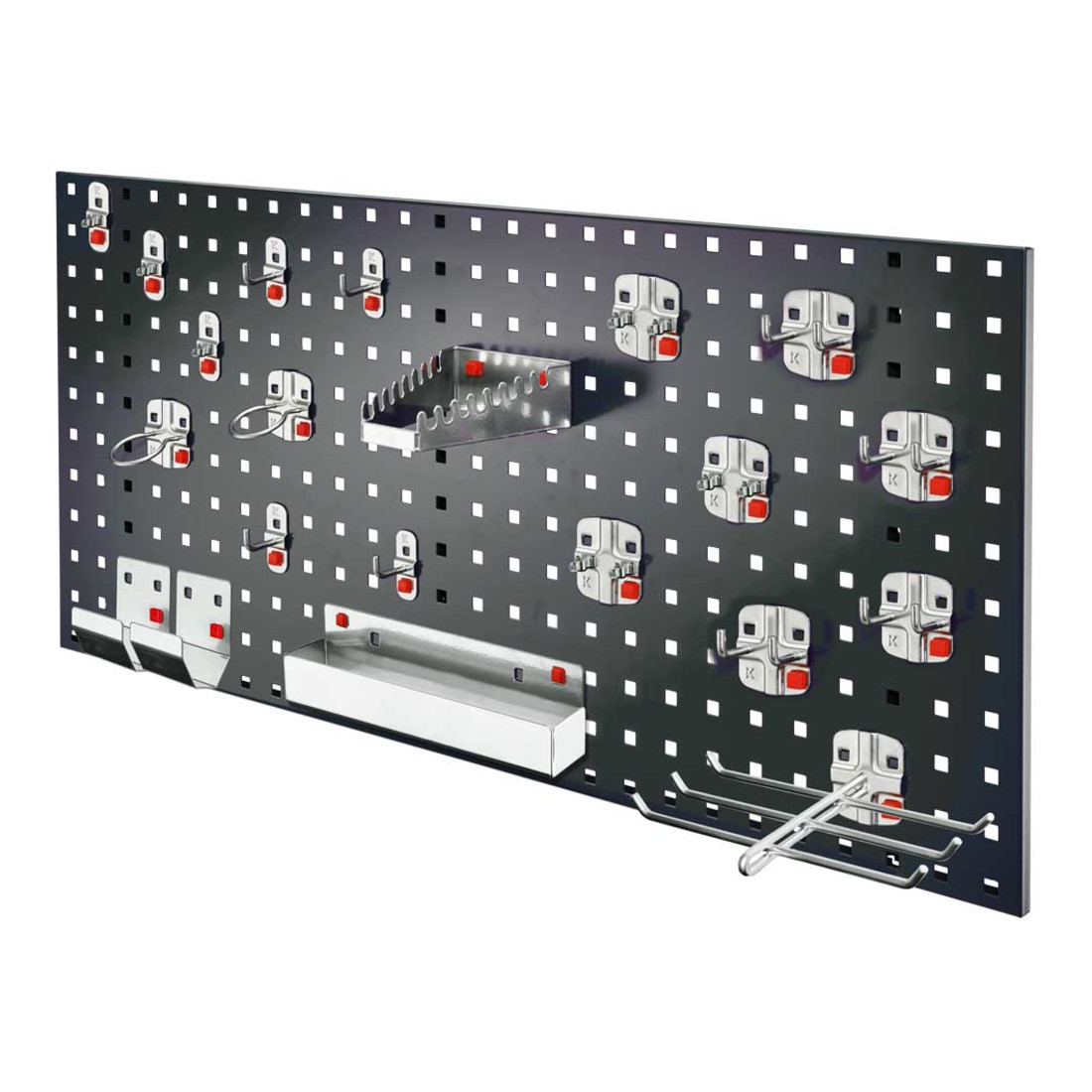 Kappes Lochplatten RasterPlan/ABAX Einsteigerset 7 RAL 7016 mit Ausstattung