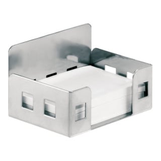 Kappes Memobox RasterPlan für Haftnotizblöcke alufarben