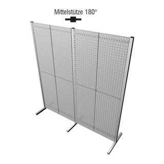 Kappes Mittelstütze 180° alufarben