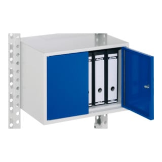 Kappes Ordnerschrank H400 mm schmal RAL 7035/5010 für ErgoPlus Steharbeitsplatz