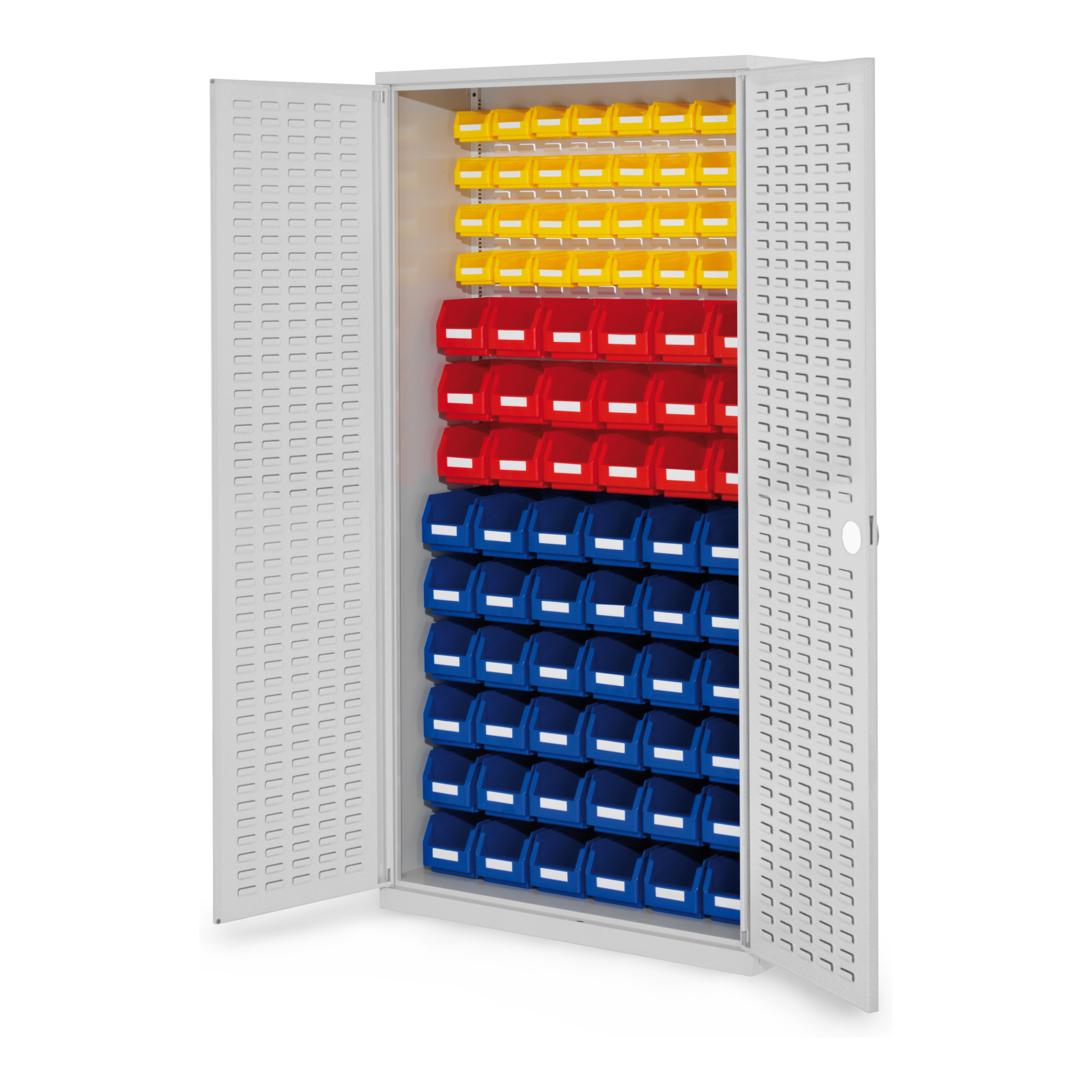 Kappes Schlitzplattenschrank RasterPlan RAL 7035 Mod. 55 Schlitzplattentüren