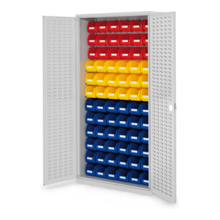 Kappes Schlitzplattenschrank RasterPlan RAL 7035 Mod. 56 Schlitzplattentüren