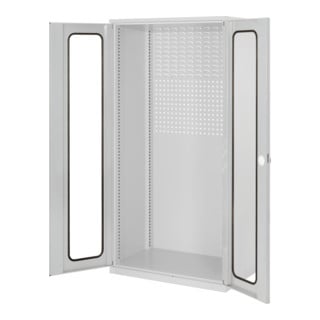 Kappes Schubladenschrank RasterPlan Leergehäuse RAL 7035 Mod. 30 Sichtfenstertüren