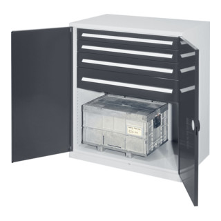 Kappes Schwerlastbeistellschrank Mod. 62 RAL 7035/7016 Doppelwandtüren mit Ausstattung