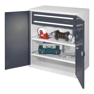 Kappes Schwerlastbeistellschrank Mod. 63 RAL 7035/7016 Doppelwandtüren mit Ausstattung