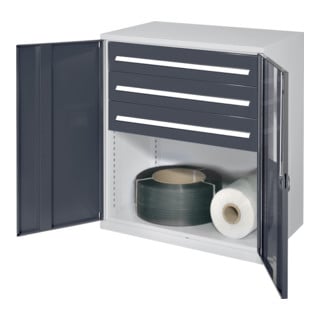 Kappes Schwerlastbeistellschrank Mod. 67 RAL 7016 Vollblechtüren mit Ausstattung