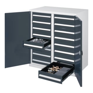 Kappes Schwerlastbeistellschrank Mod. 72 RAL 7035/7016 Doppelwandtüren mit Ausstattung