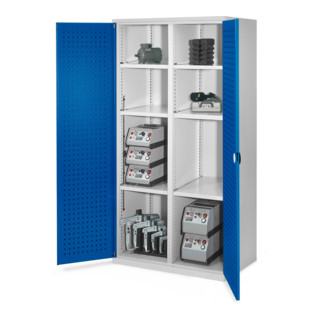 Kappes Schwerlastschrank MMT Mod. 51 RAL 7035/5010 Türen innen Lochplatten