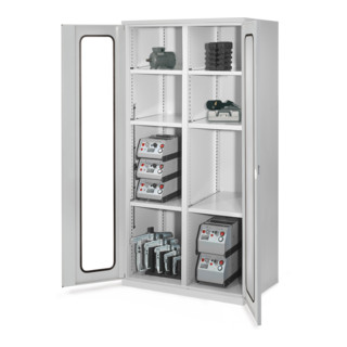 Kappes Schwerlastschrank MMT Mod. 51 RAL 7035 Sichtfenstertüren