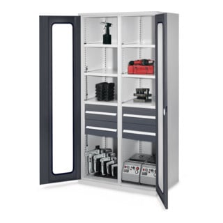 Kappes Schwerlastschrank MMT Mod. 52 RAL7035/7016 Sichtfenstertüren