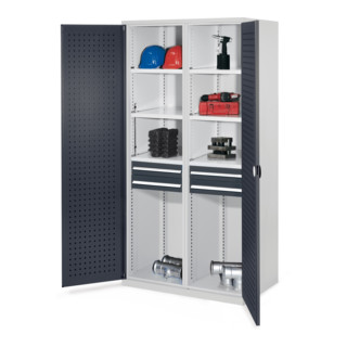 Kappes Schwerlastschrank MMT Mod. 56 RAL 7035/7016 Türen innen Lochplatten