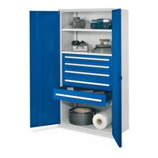 Kappes Schwerlastschrank OMT Mod. 44 RAL 7035/5010 Vollblechtüren